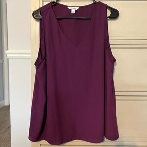 Nine West V-Neck Plum Blouse